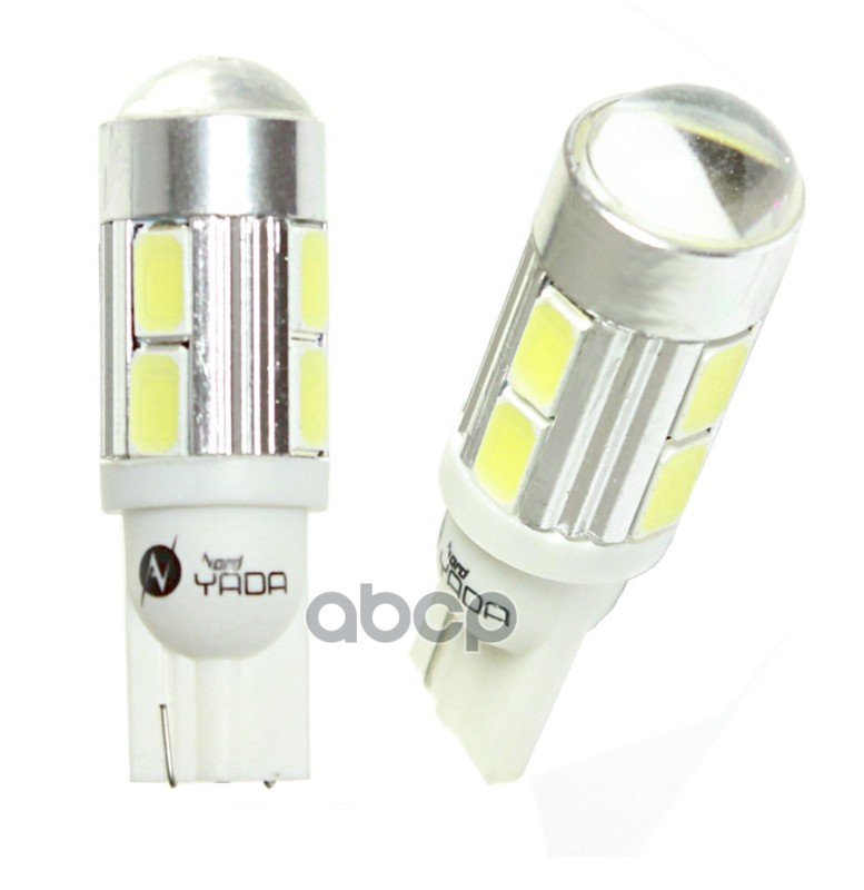 Лампа Светодиодная T10 12V (10Smd, С Увеличивающей Линзой W2,1X9,5D, Белый) Nord Yada NORD