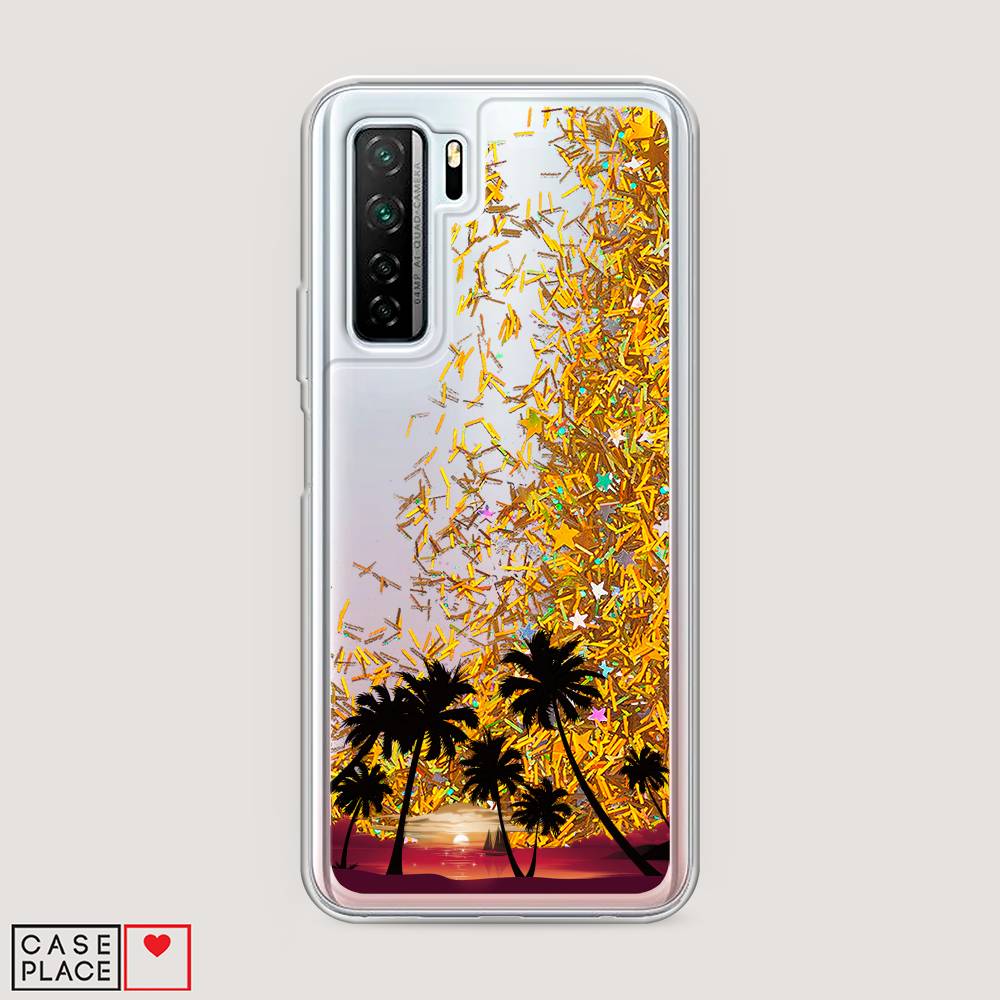 

Чехол Awog на Huawei P40 lite 5G "Закат и пальмы", Красный, 6103090-1