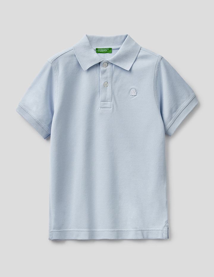 

Поло детское Benetton 22P_3089C3135_081_S голубой р.122, 22P_3089C3135_081