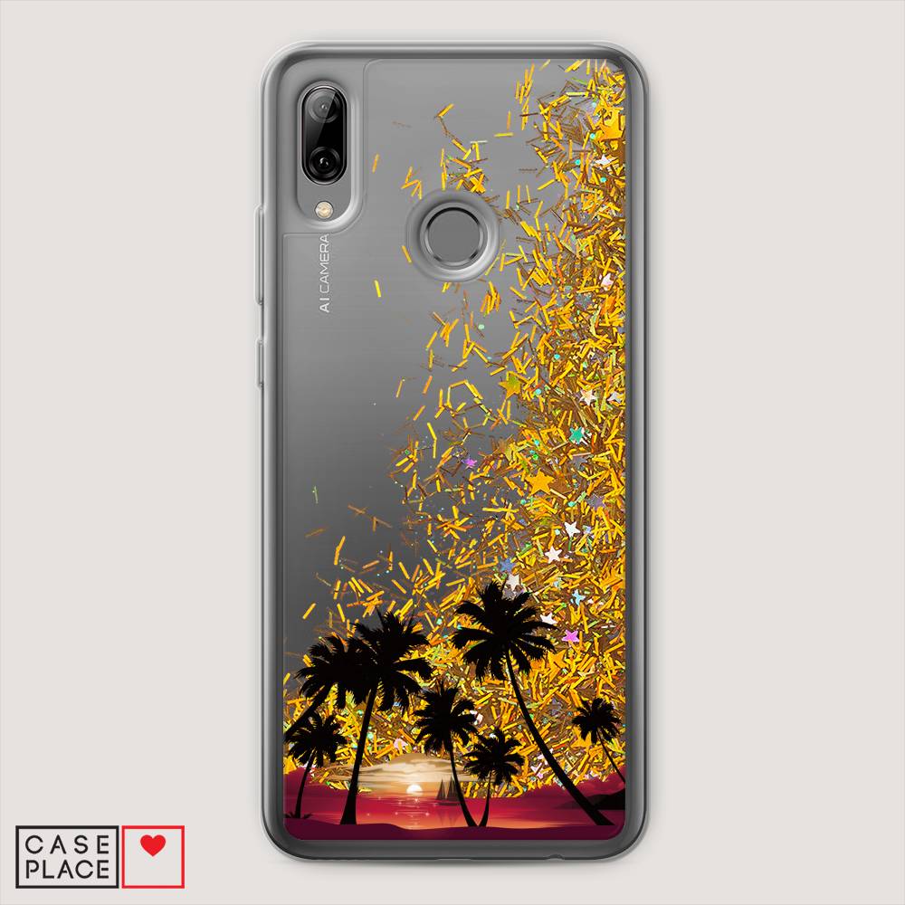 

Чехол Awog на Huawei P Smart 2019 "Закат и пальмы", Красный, 67290-1