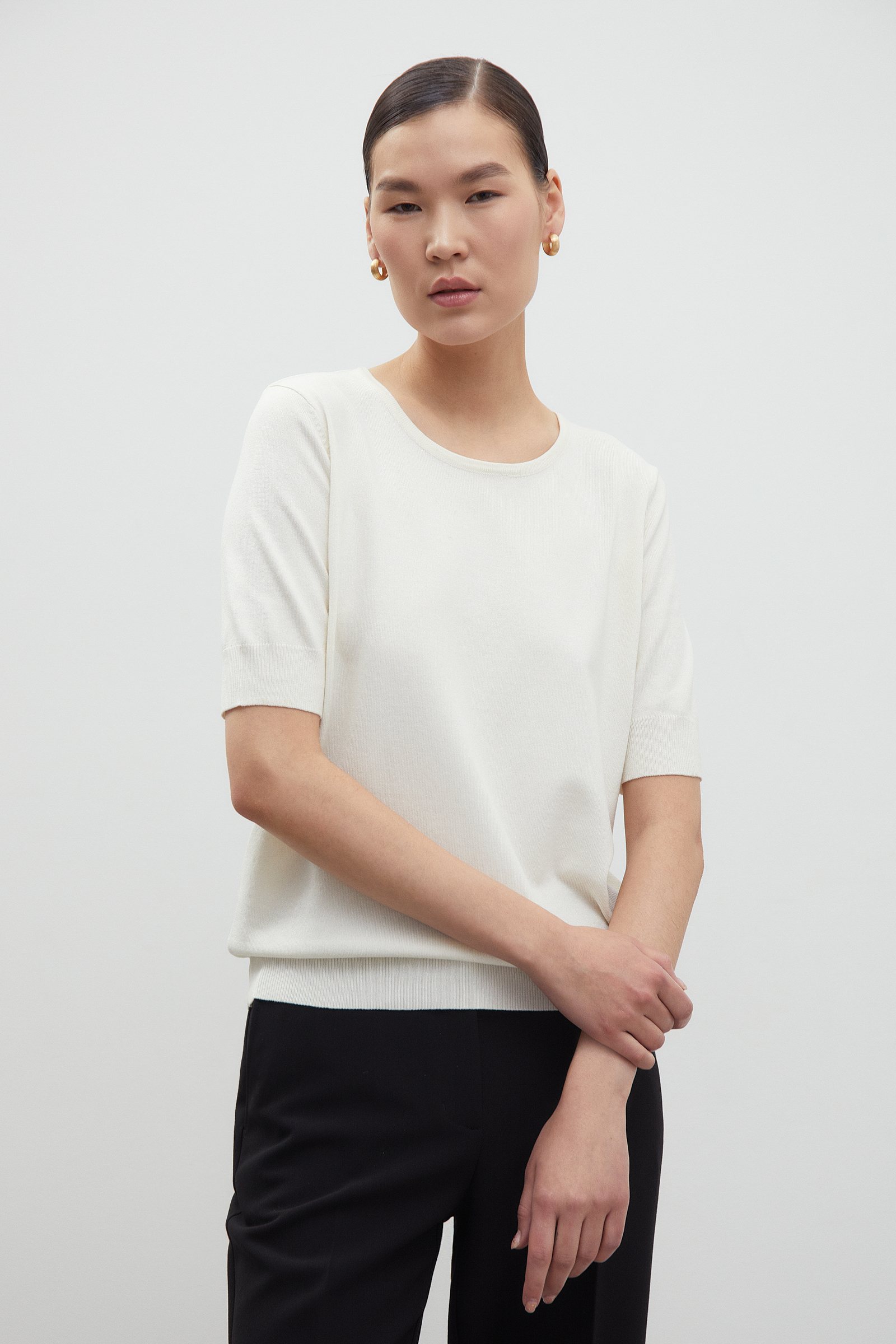 

Джемпер женский Finn Flare BAS-10117 белый XS, BAS-10117