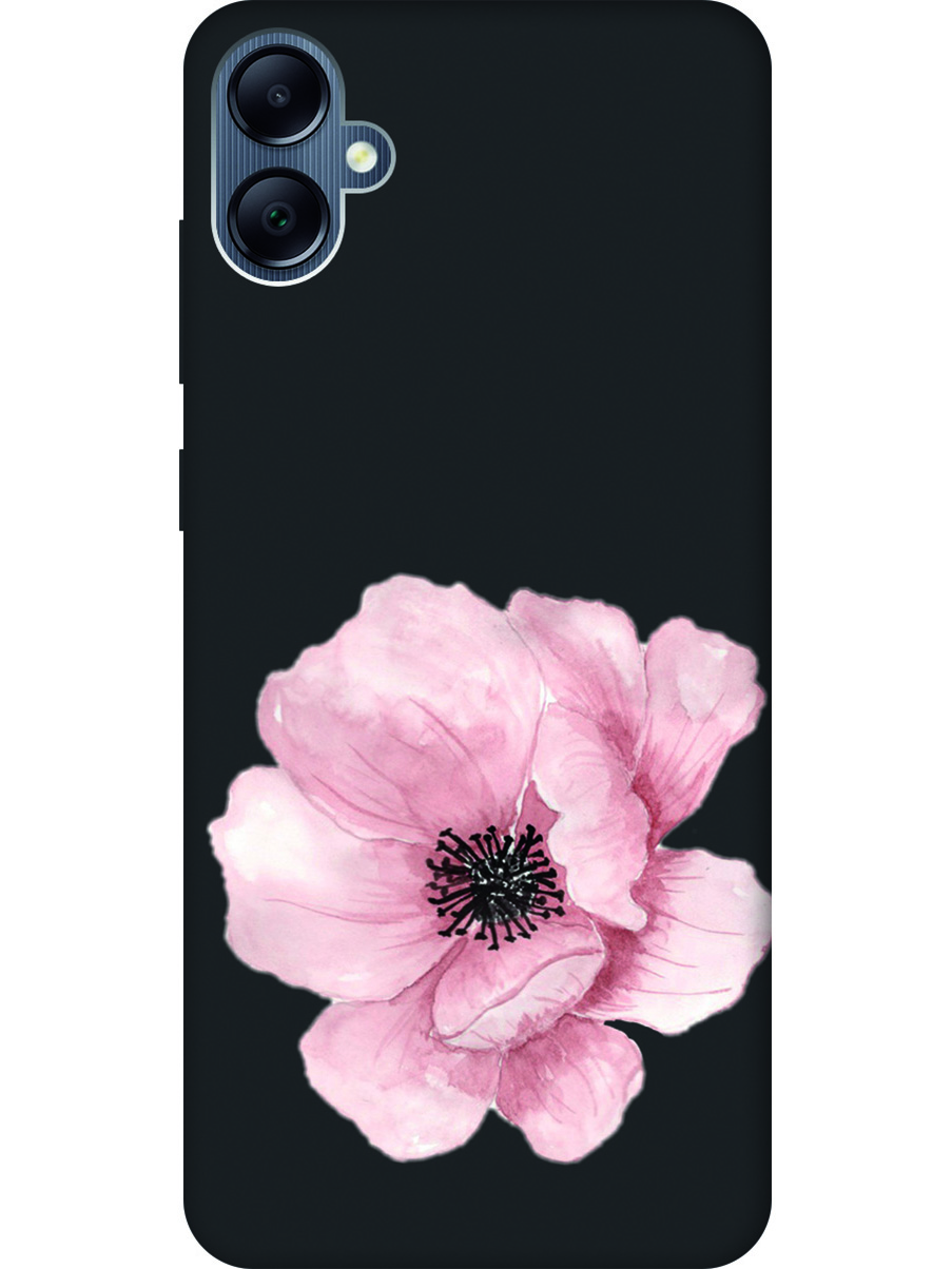 

Матовый Soft Touch силиконовый чехол на Samsung Galaxy A05 "Pink Flower" черный, Черный;белый;розовый, 20001453