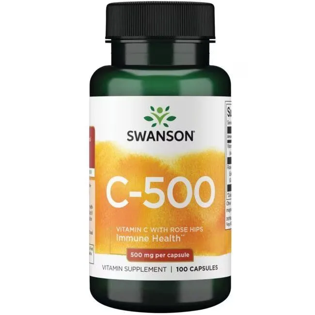 Витамин C SWANSON Vitamin C W-Rose Hips 500 мг 100 капсул 600016068281