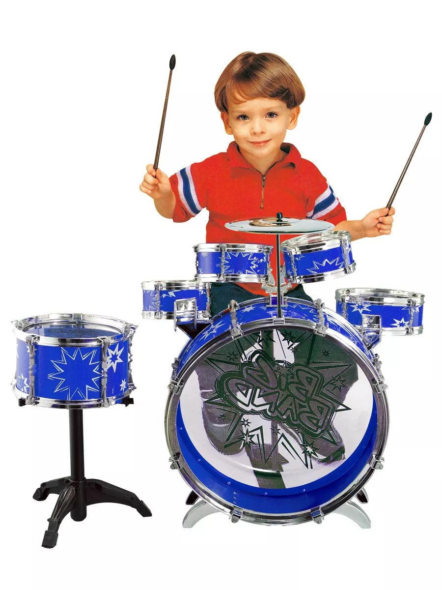 

Ударная установка Город игр Барабаны. RocK GN-8083/синий