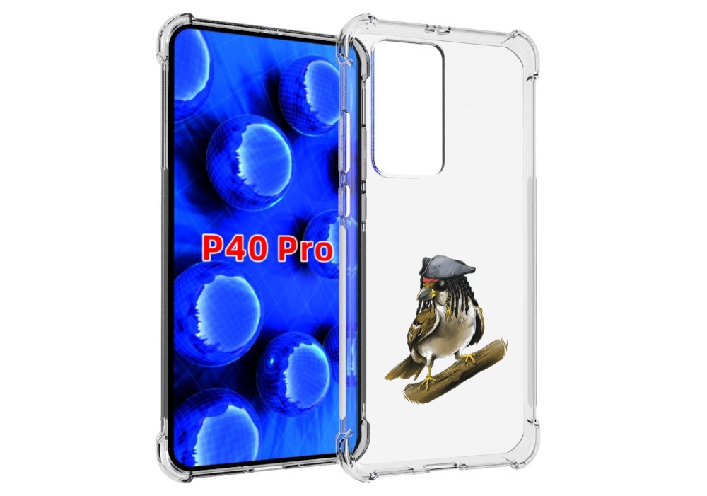 

Чехол MyPads Джек воробей для Huawei P40 Pro противоударный, Прозрачный, Tocco