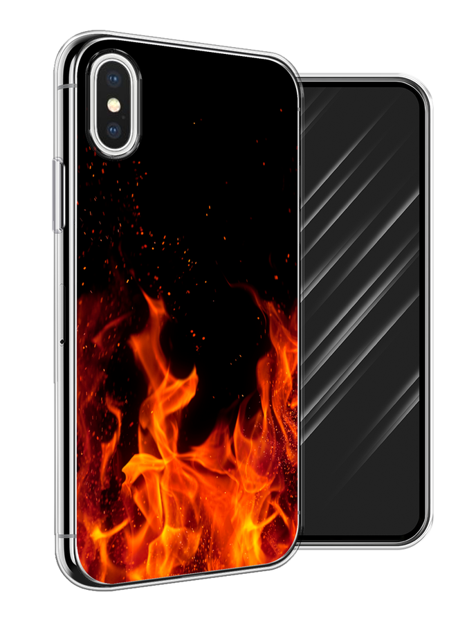 

Чехол Awog на Apple iPhone XS (10S) / Айфон XS (10S) "Все в огне", Разноцветный, 11850-4
