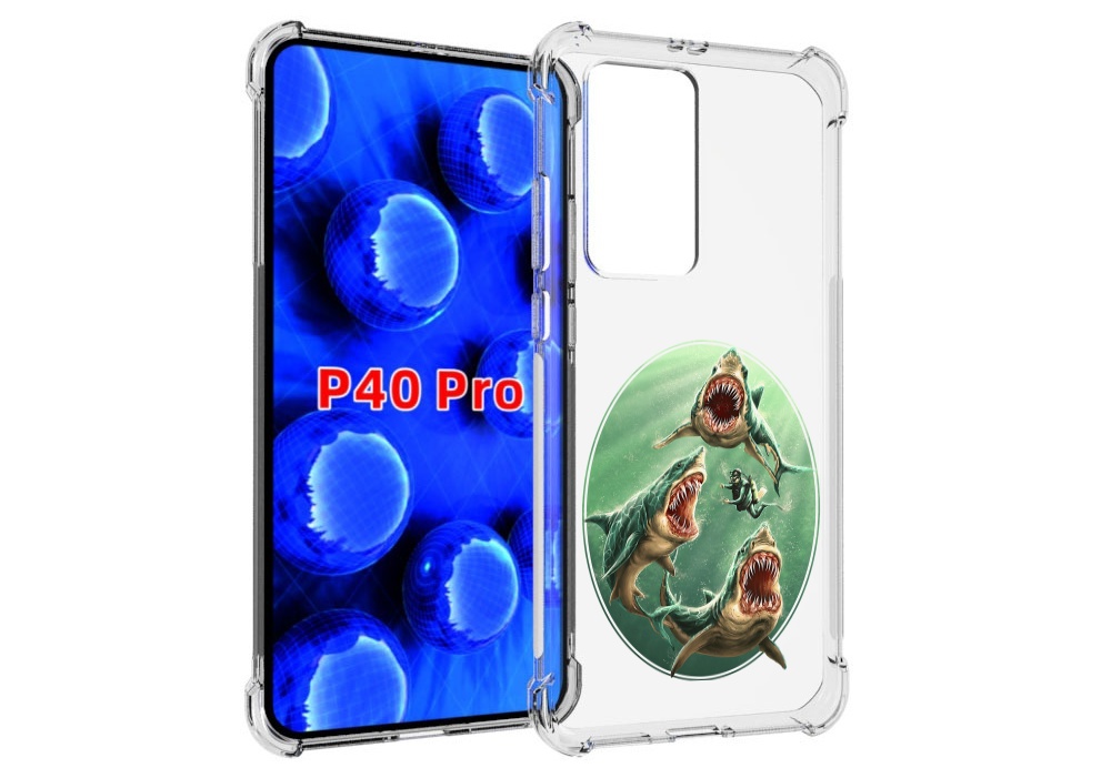 

Чехол MyPads синяя бездна для Huawei P40 Pro противоударный, Прозрачный, Tocco