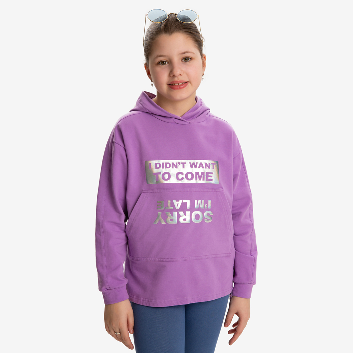 Худи детское Kapika HJGCJ02-V1, цвет фиолетовый, размер 140 худи детское mad wave flex hoodie junior желтый 164