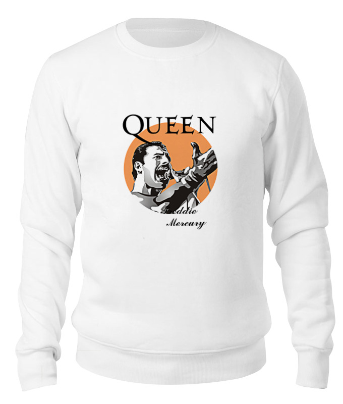 

Свитшот унисекс Printio Freddie mercury - queen белый XS, Freddie mercury - queen