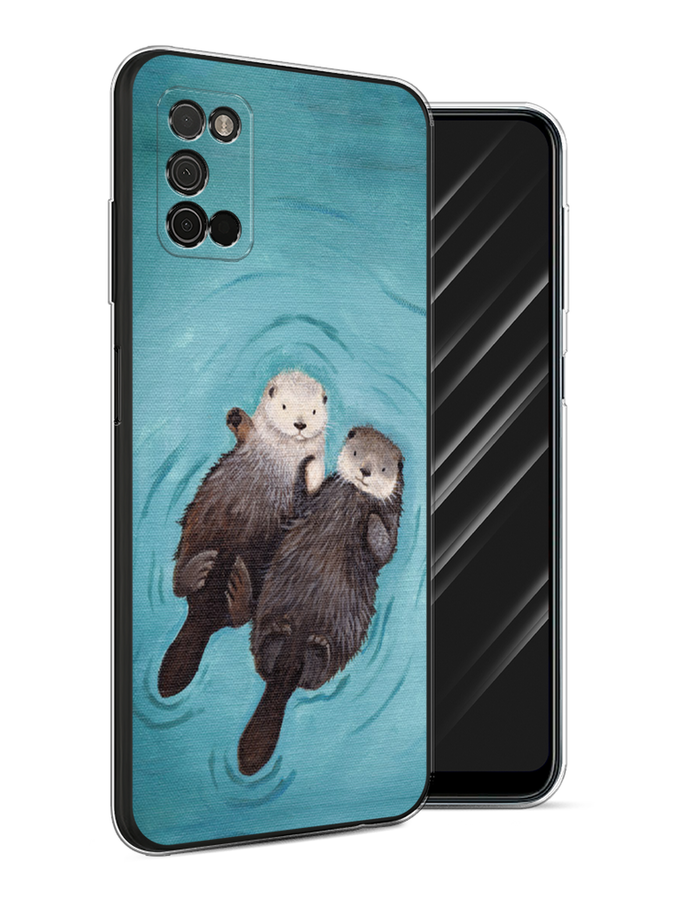 

Чехол Awog на Samsung Galaxy A03S / Самсунг A03S "Парочка бобров", Разноцветный, 2103250-10