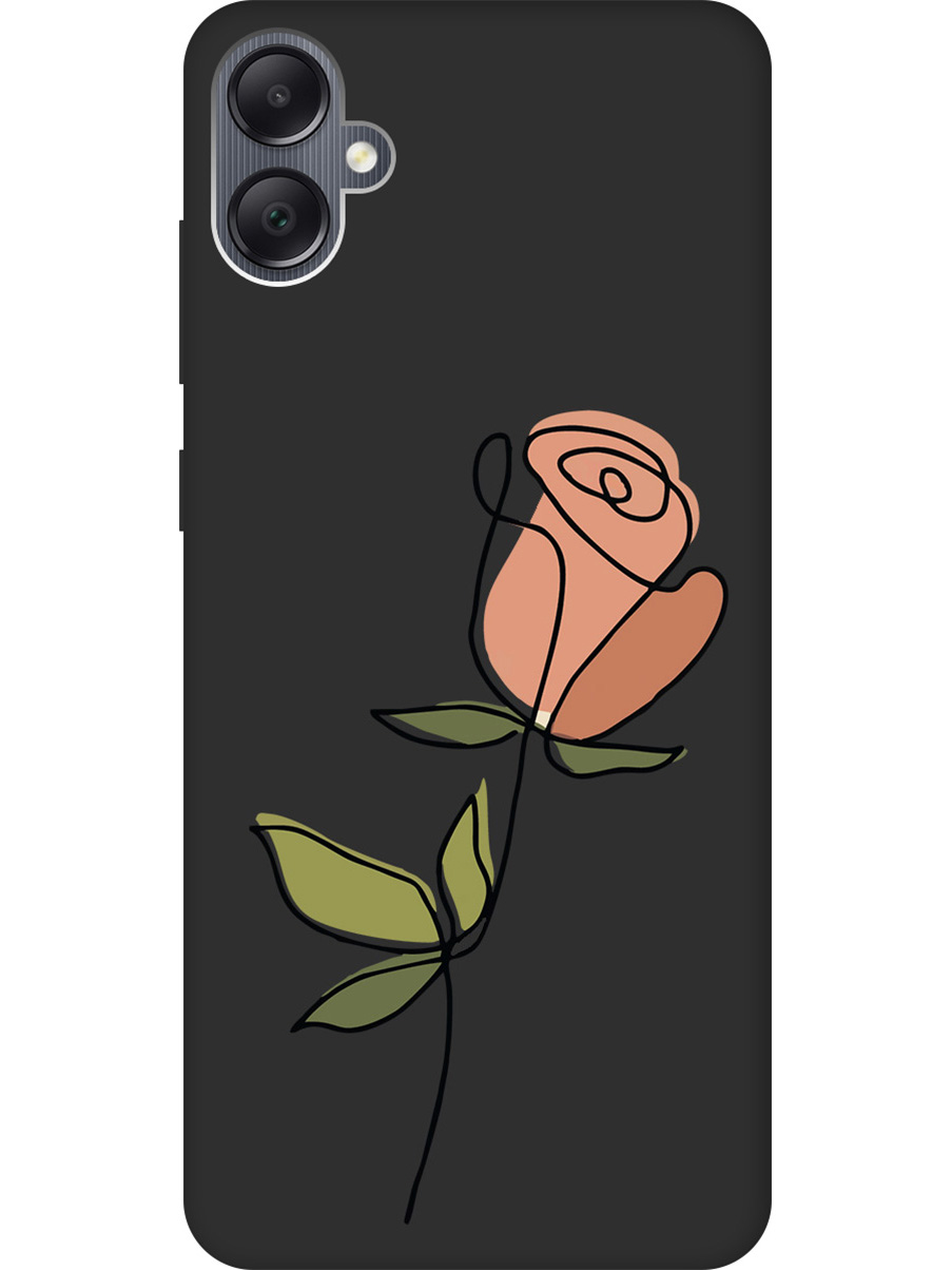 

Матовый Soft Touch силиконовый чехол на Samsung Galaxy A05 "Rose" черный, Черный;зеленый;розовый, 20001453