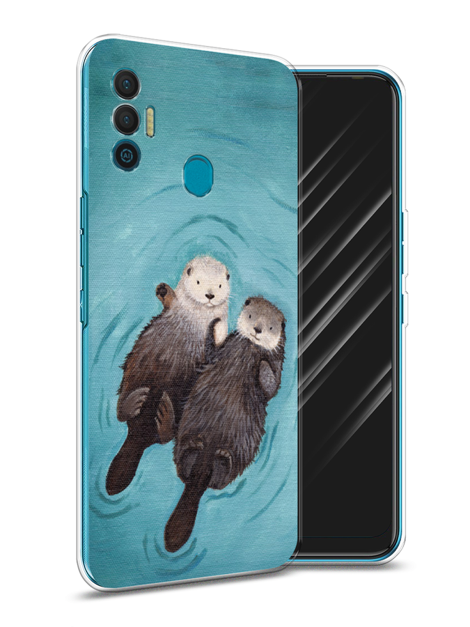 

Чехол Awog на Realme C15 "Парочка бобров", Разноцветный, 255050-10