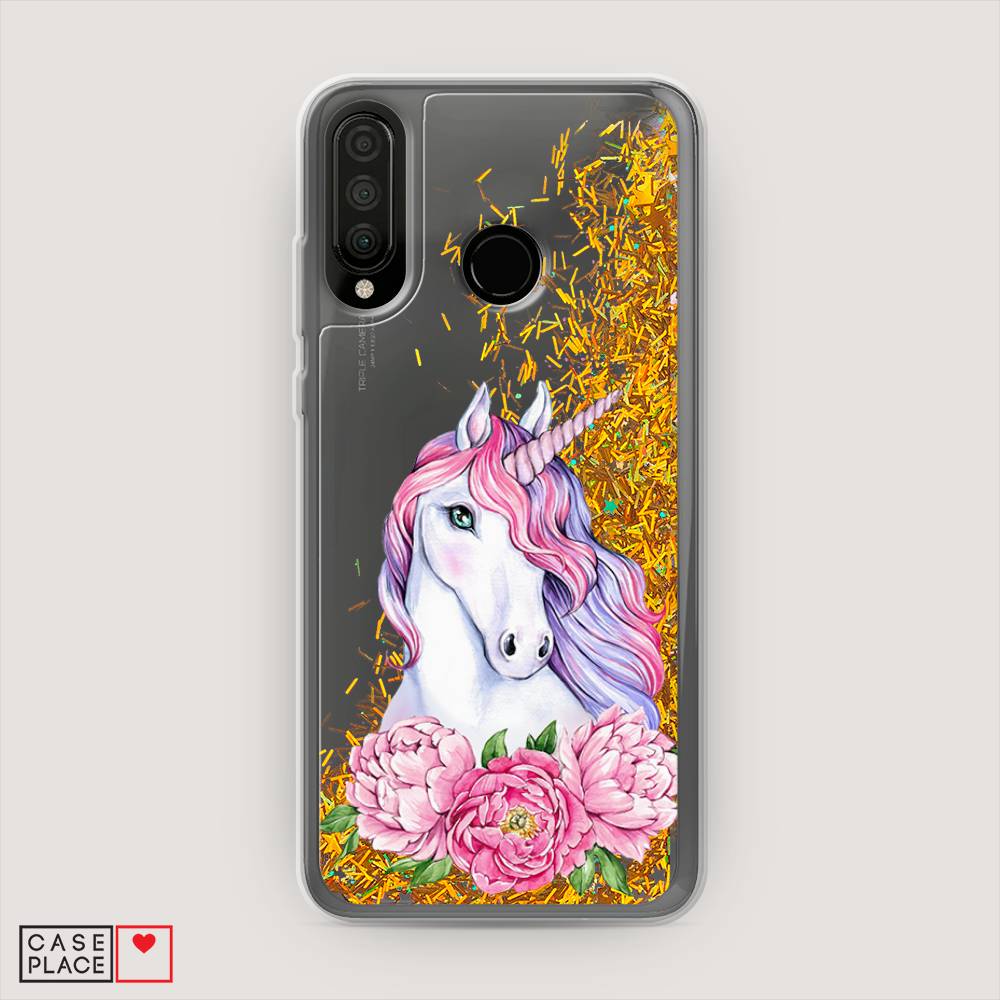 

Чехол Awog на Huawei P30 Lite "Единорог с пионами", Зеленый;розовый, 67990-1