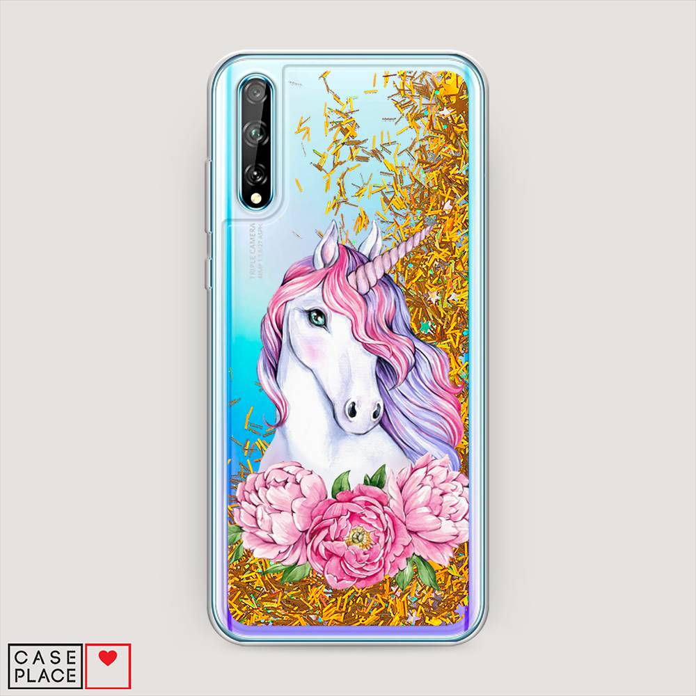 

Чехол Awog на Huawei P Smart S "Единорог с пионами", 6103590-1
