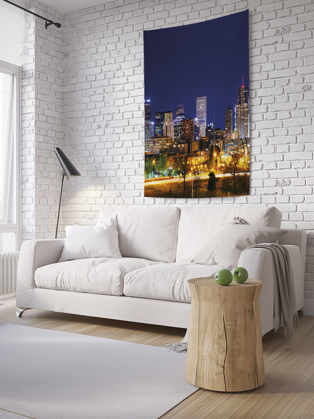 

Вертикальное фотопанно на стену JoyArty Светящийся городской берег 150x200 см, Светящийся городской берег