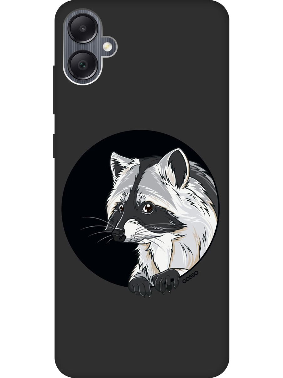 

Матовый Soft Touch силиконовый чехол на Samsung Galaxy A05 "Raccon in a Hollow" черный, Черный;белый;серый, 20001453
