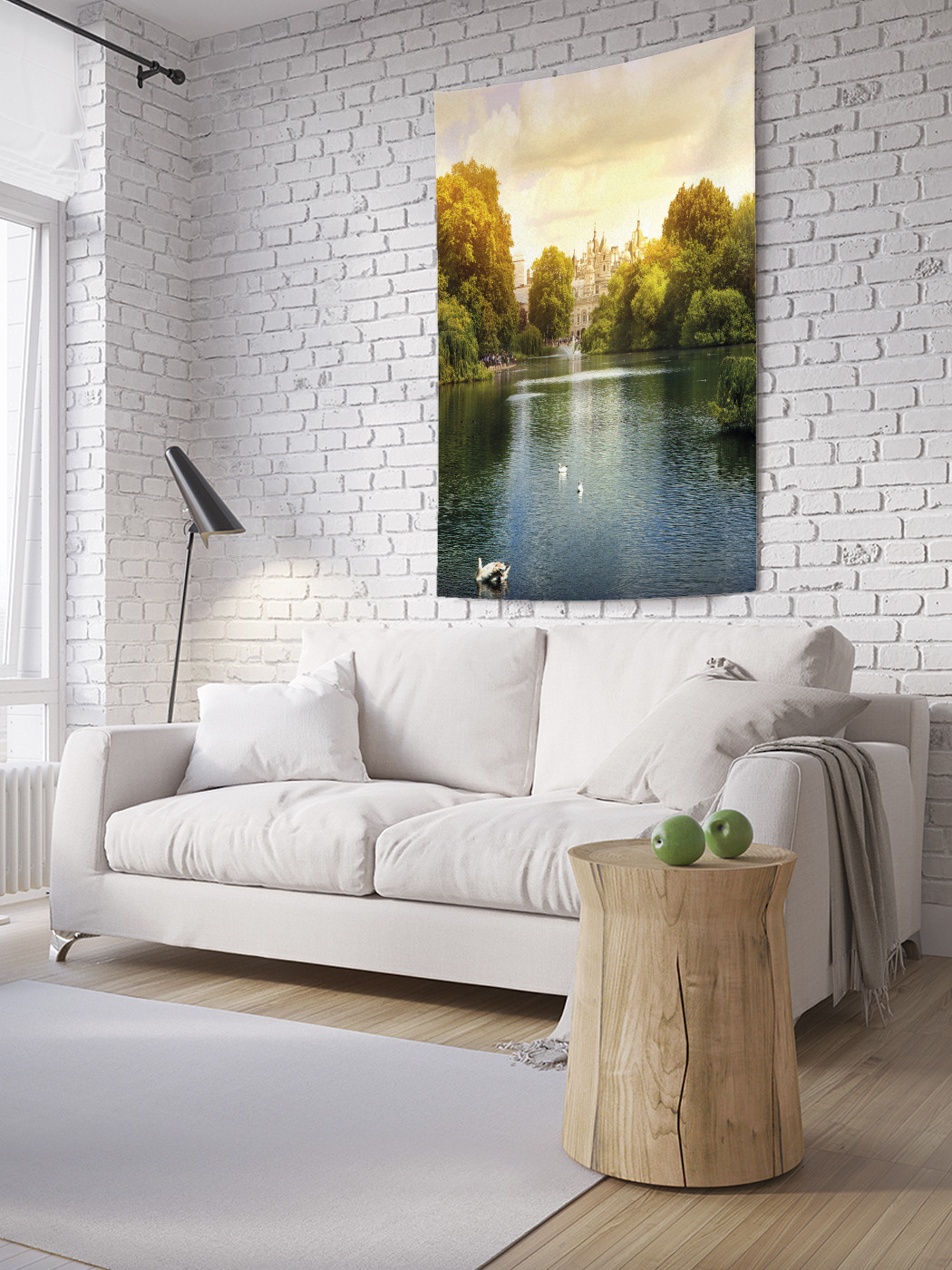 

Вертикальное фотопанно на стену JoyArty Лебеди в парке 150x200 см, Лебеди в парке