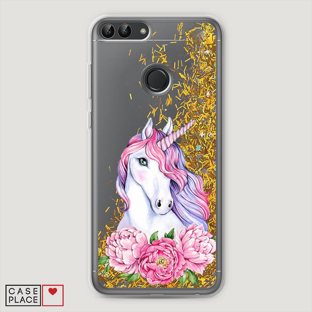 

Чехол Awog "Единорог с пионами" для Huawei P Smart, 64090-1
