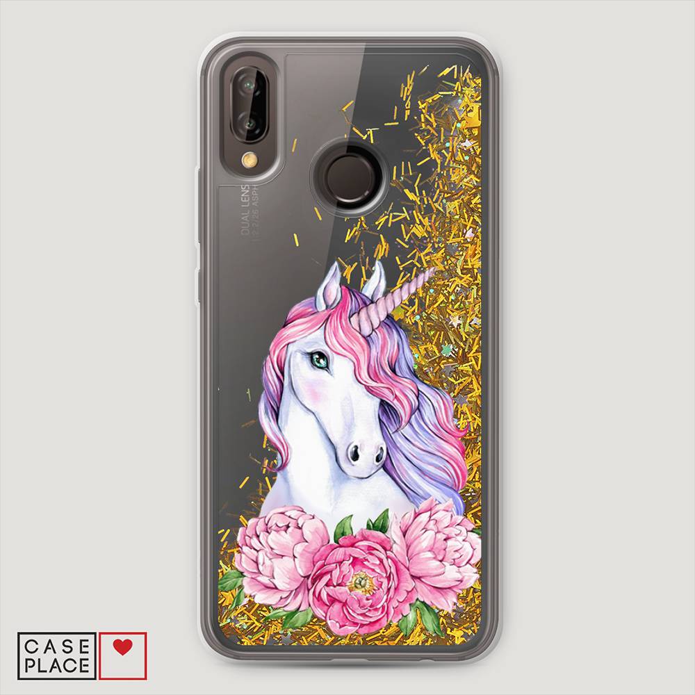 

Чехол Awog "Единорог с пионами" для Huawei Nova 3E, 65690-1