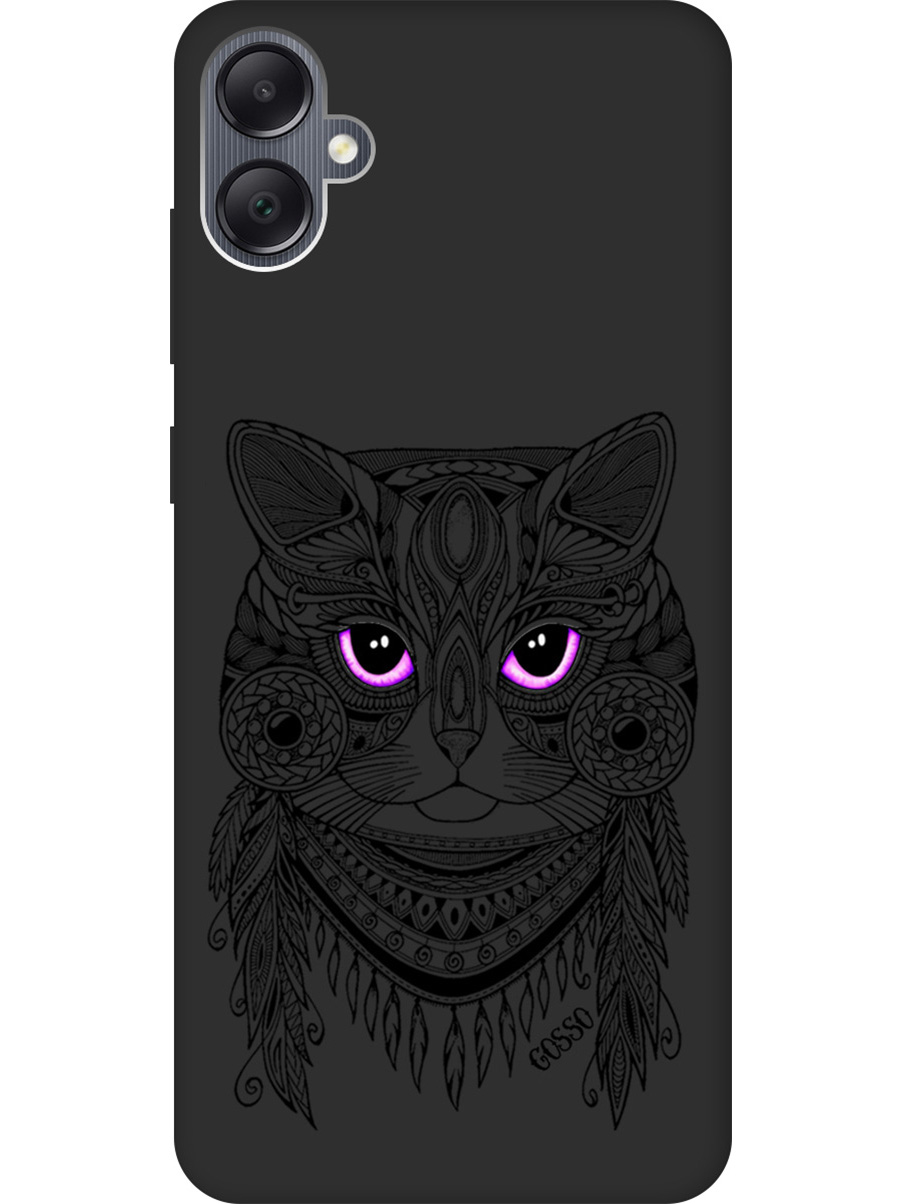 

Матовый Soft Touch силиконовый чехол на Samsung Galaxy A05 "Grand Cat" черный, Черный;розовый, 20001453