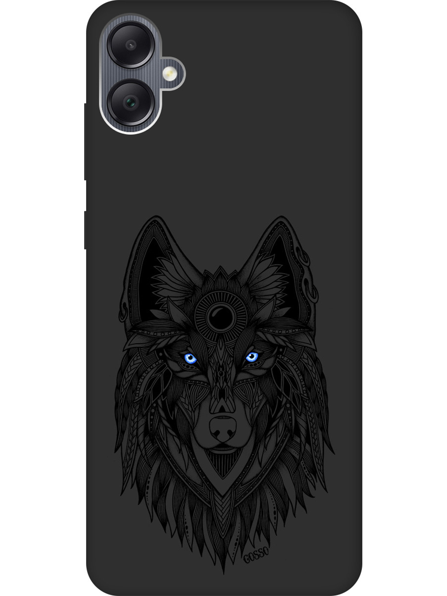 

Матовый Soft Touch силиконовый чехол на Samsung Galaxy A05 "Grand Wolf" черный, Черный;голубой, 20001453