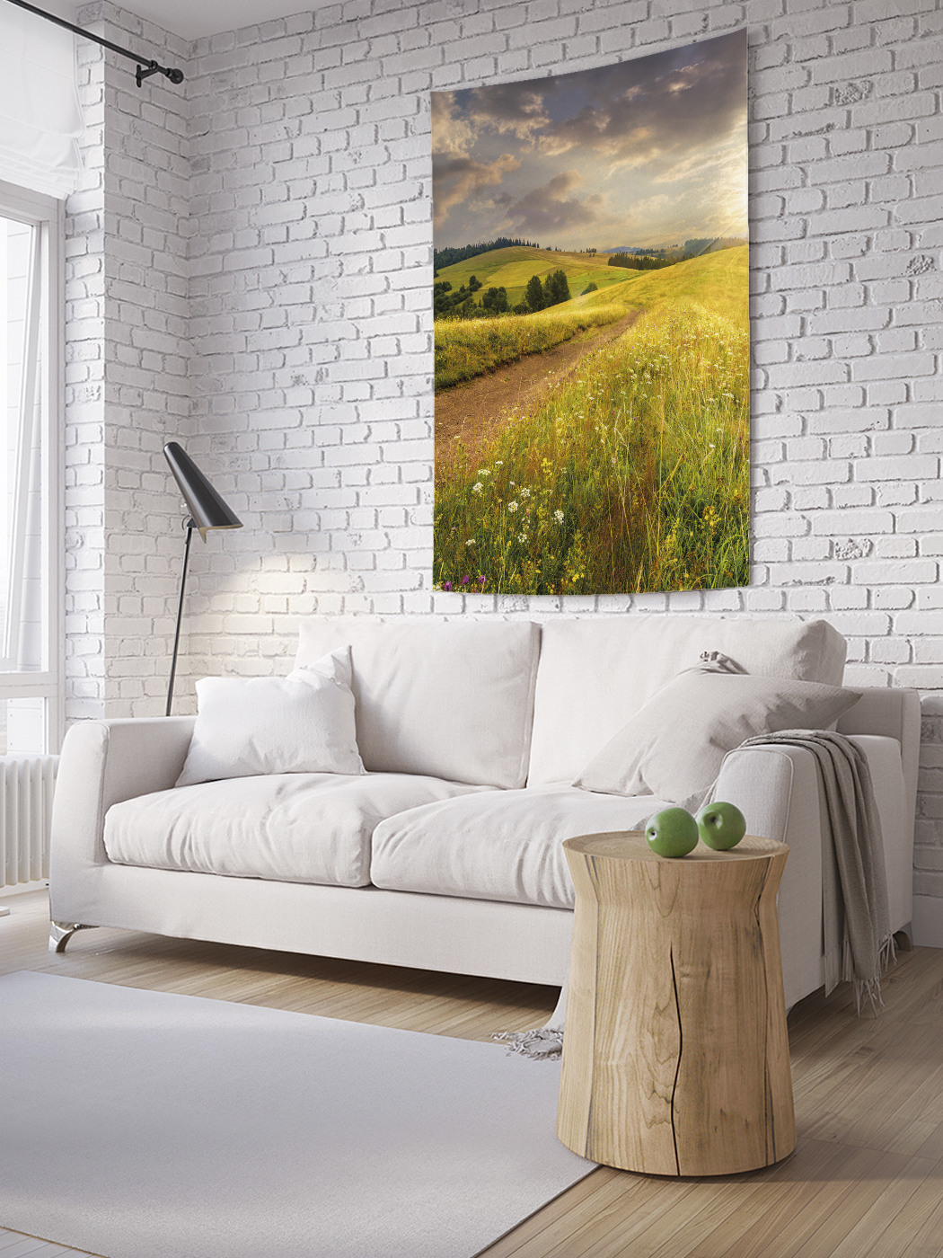 

Вертикальное фотопанно на стену JoyArty Дорога в поле 150x200 см, Дорога в поле