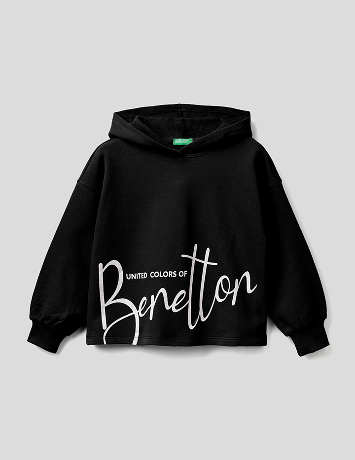 

Толстовка детская Benetton 22P_3J68C200C_100_XL черный р.152, 22P_3J68C200C_100