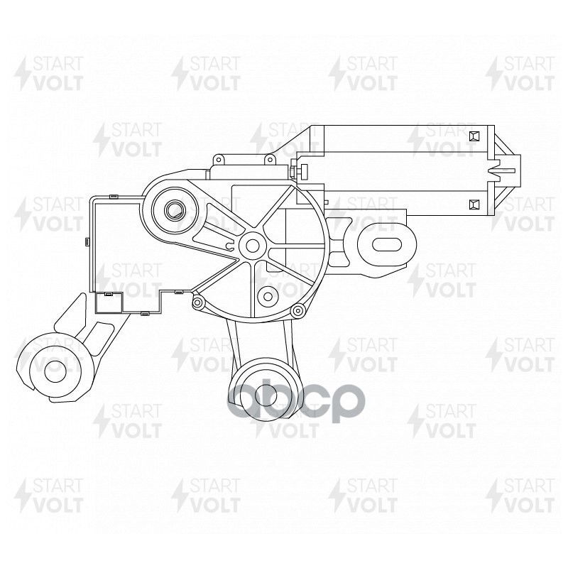 Мотор стеклоочистителя VAG FABIA 00- задн.