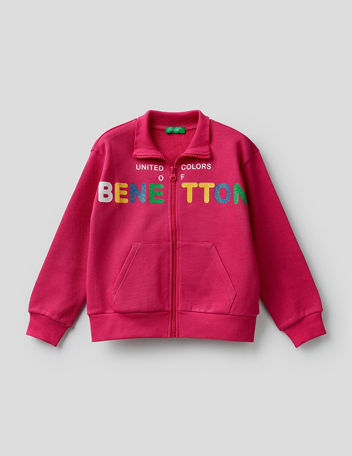 

Толстовка детская Benetton 22P_3J68C5933_3L5_EL розовый р.158, 22P_3J68C5933_3L5