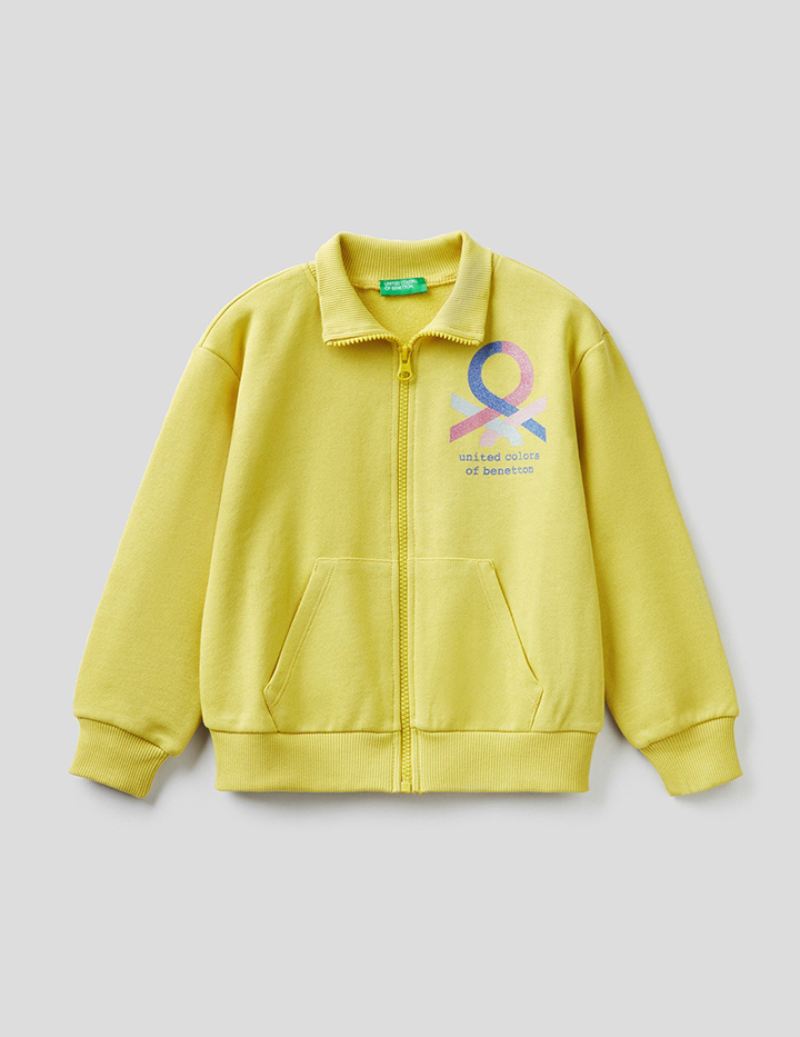 

Толстовка детская Benetton 22P_3J68C5933_36K_XL желтый р.152, 22P_3J68C5933_36K