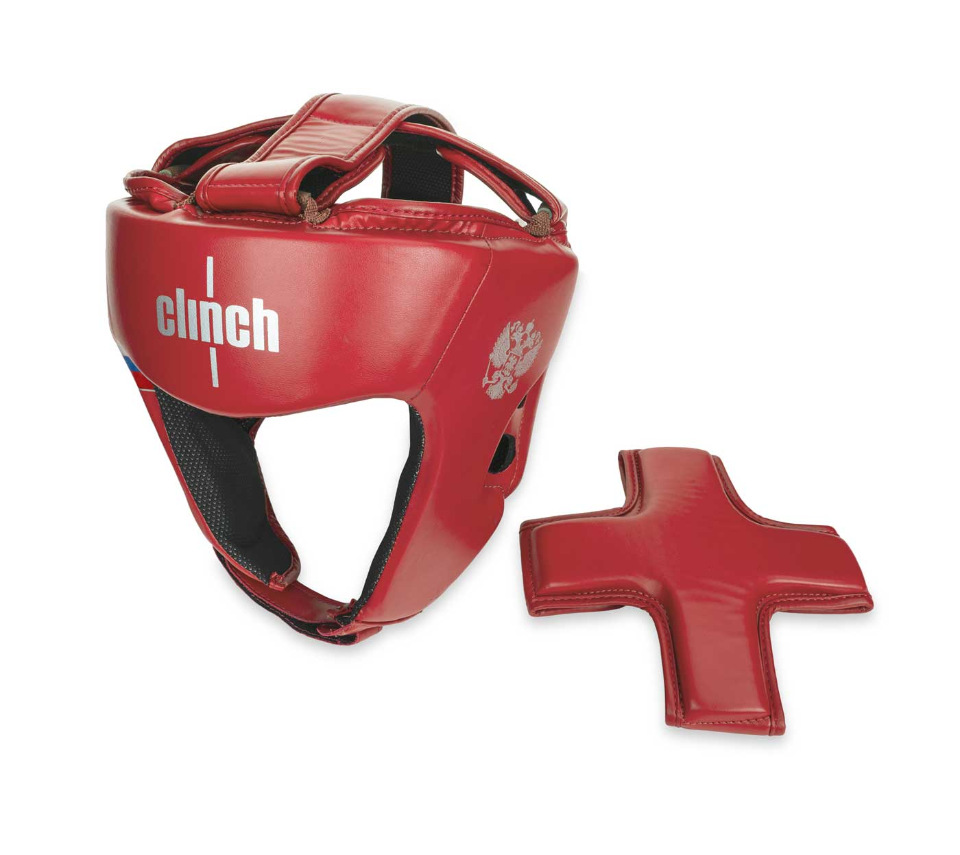 Шлем боксерский Clinch Olimp Dual, красный, S