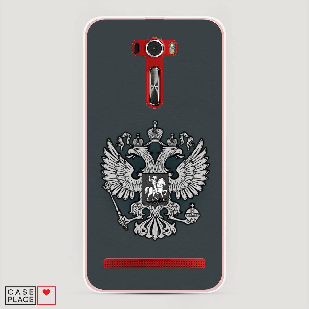 фото Чехол awog "герб россии серый" для asus zenfone 2 ze601kl