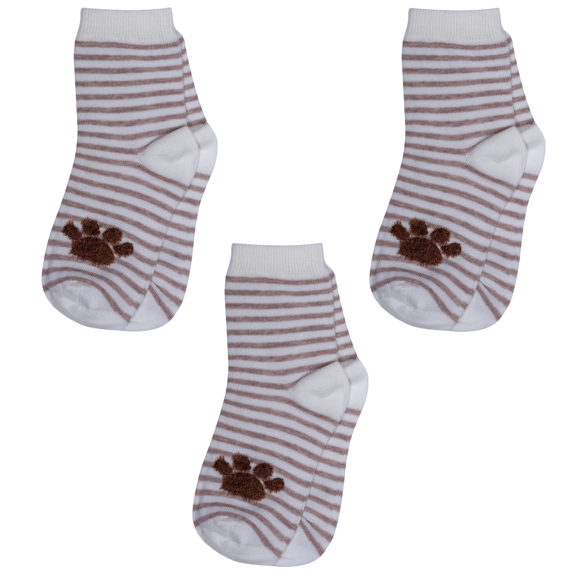 Носки для девочек Rusocks 3-Д3-13502 белый; коричневый 24