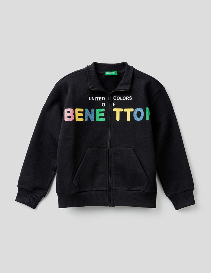 

Толстовка детская Benetton 22P_3J68C5933_100_S черный р.122, 22P_3J68C5933_100