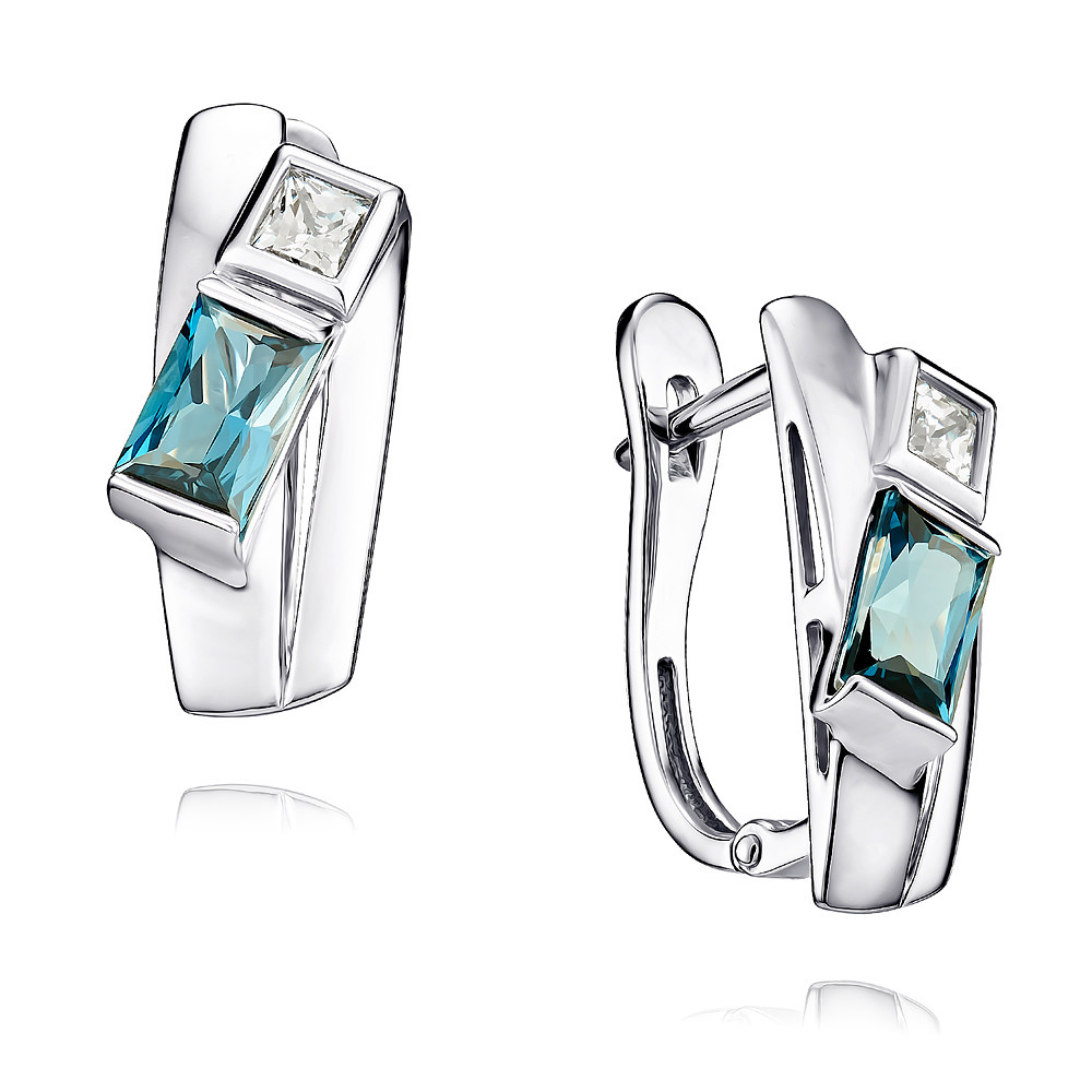 

Серьги из белого золота с топазом/фианитом ADAMAS 2457611/01-А511Д-660, 2457611/01-А511Д-660