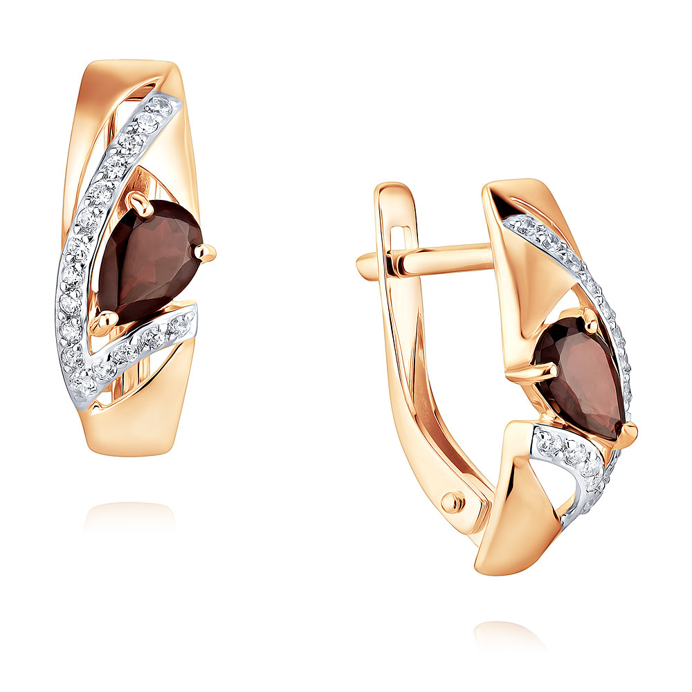 

Серьги из красного золота с гранатом/фианитом ADAMAS 2457954/01-А50Д-655, 2457954/01-А50Д-655