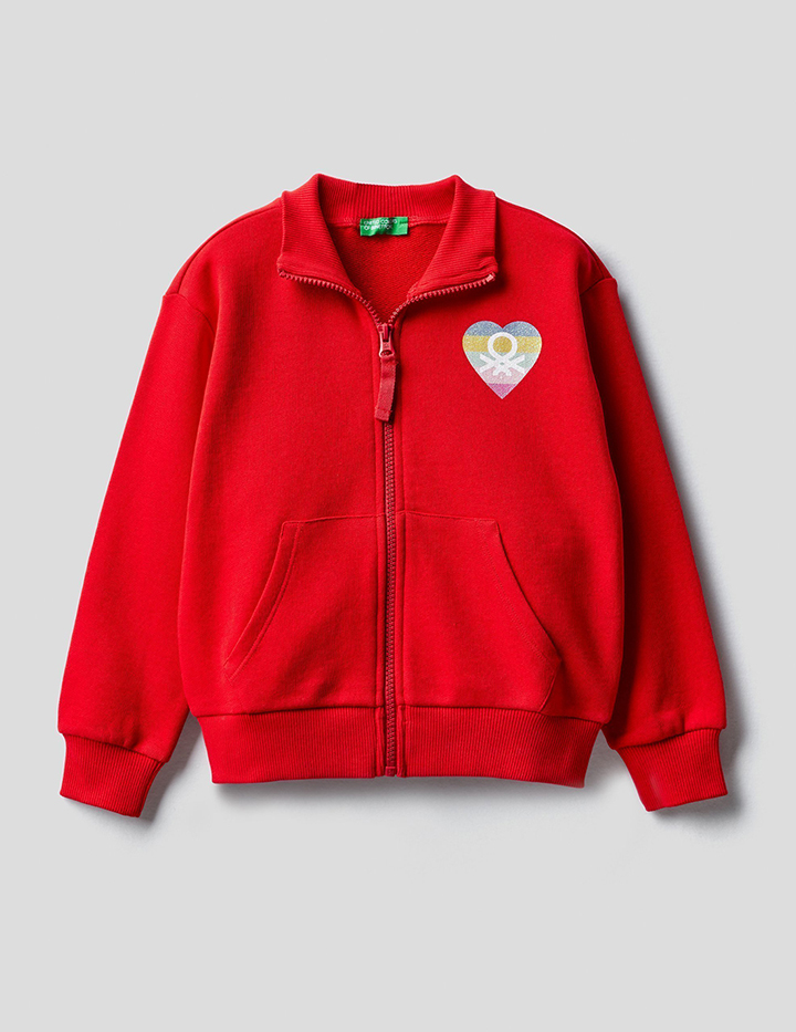 

Толстовка детская Benetton 21A_3J68C5972_015_XS красный р.110, 21A_3J68C5972_015
