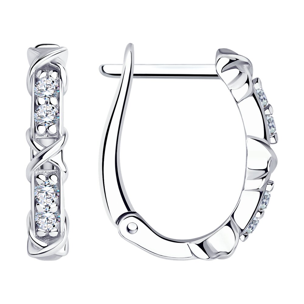 

Серьги из серебра SOKOLOV 94025079, фианит, 94025079