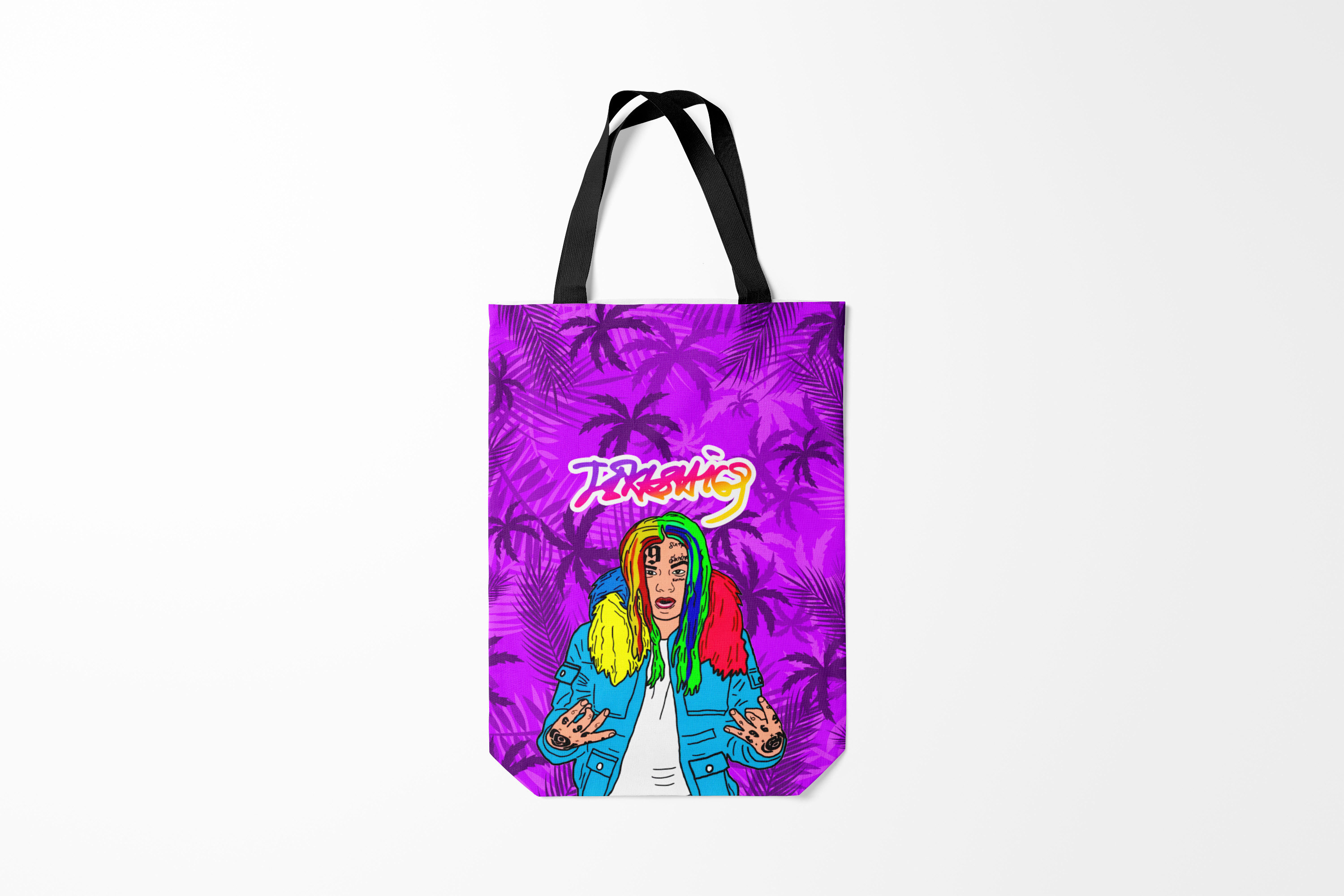 

Сумка шoппер унисекс Burnettie 6IX9INE Gold, черный, 6IX9INE Gold
