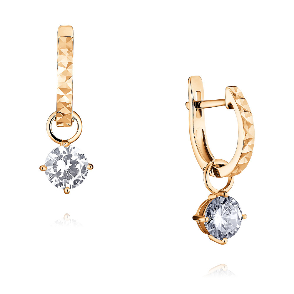 

Серьги из красного золота с фианитом ADAMAS 2452555/03-А507-72, 2452555/03-А507-72