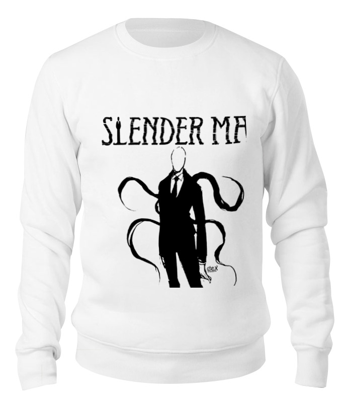 

Свитшот унисекс Printio Slender man белый S, Slender man