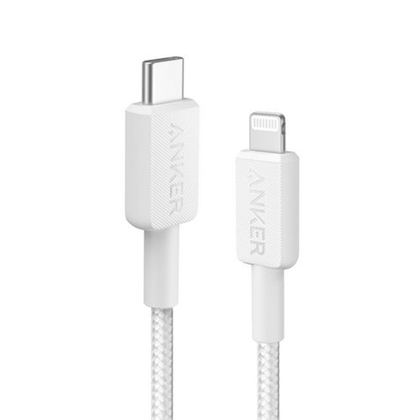 

Кабель Anker 322 USB-C на Lightning в оплетке 0.9м (A81B5H21) белый, USB-C на Lightning