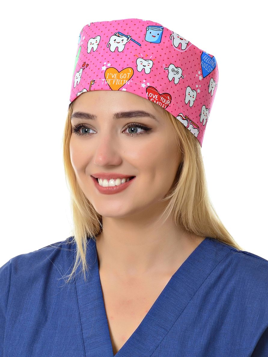 

Шапочка медицинская женская MedicalWear 601 розовая 56-62 RU, разн 1