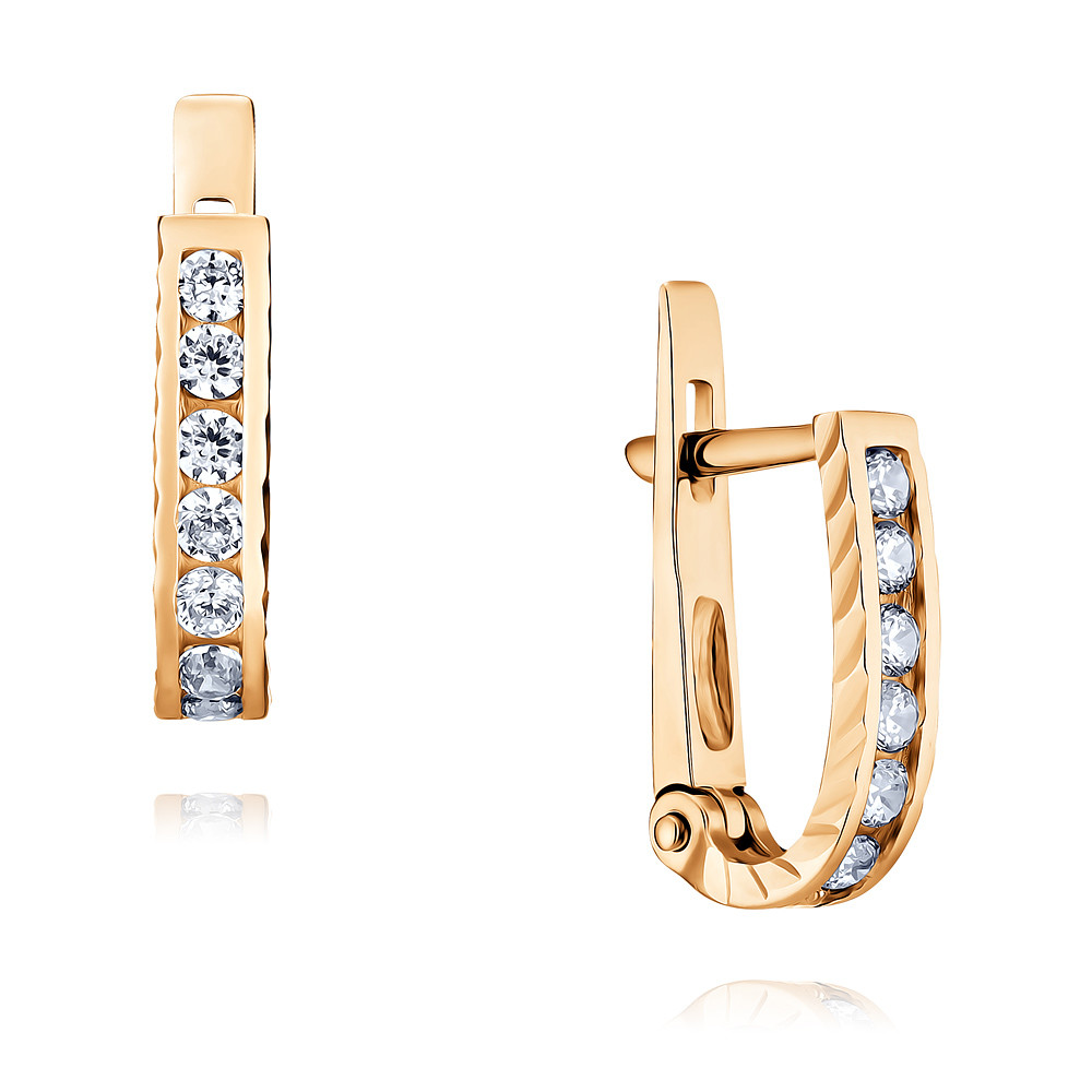 

Серьги из красного золота с фианитом ADAMAS 2454915/03-А507-72, 2454915/03-А507-72