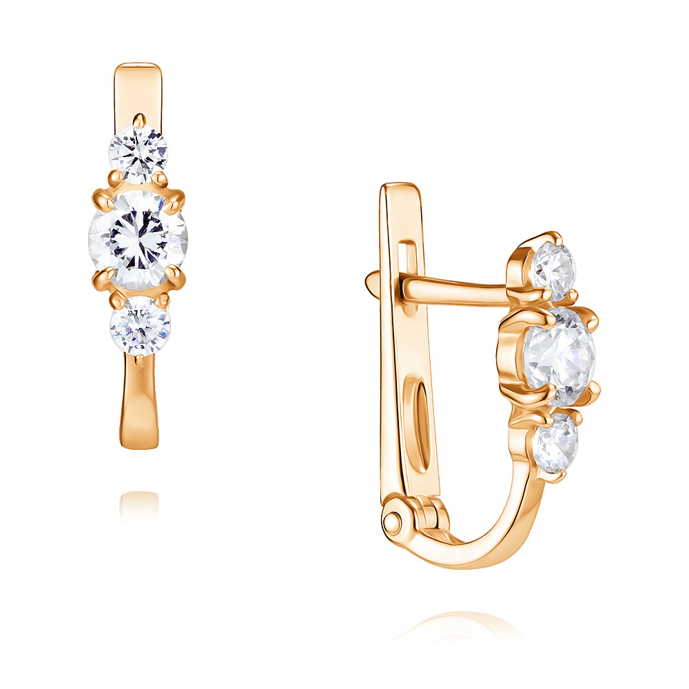 

Серьги из красного золота с фианитом ADAMAS 2456157/03-А50-72, 2456157/03-А50-72