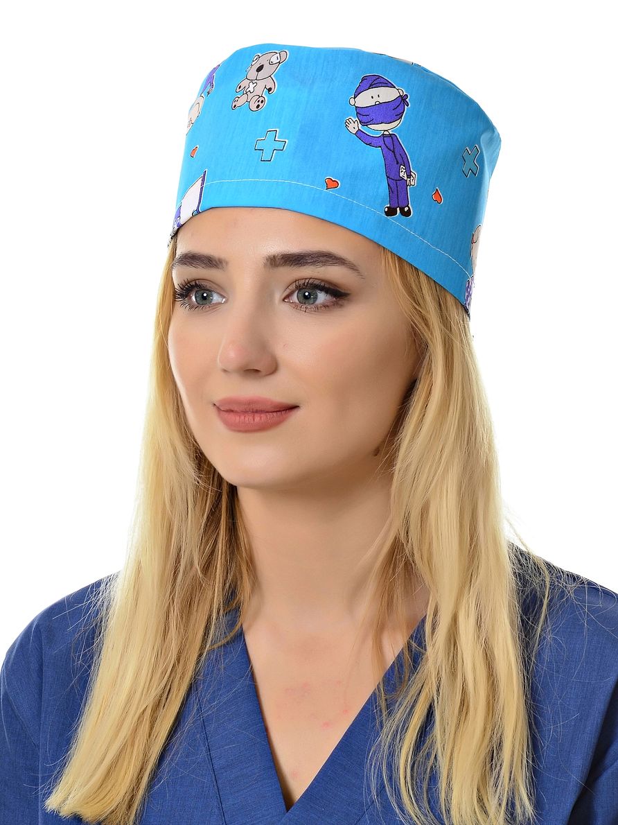 

Шапочка медицинская женская MedicalWear 601 голубая 56-62 RU, Голубой, разн 1