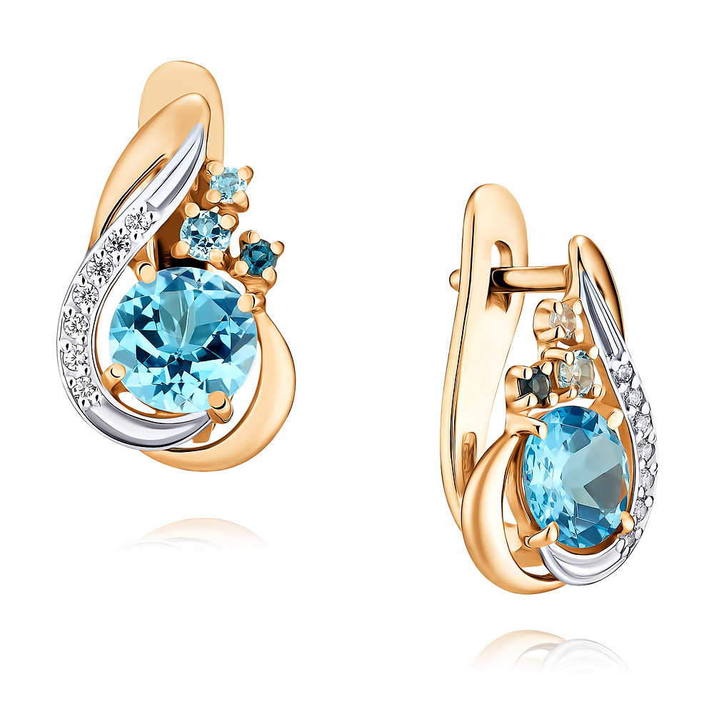 

Серьги из красного золота с топазом/фианитом ADAMAS 2457613/01-А50Д-670, 2457613/01-А50Д-670