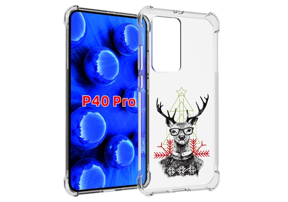 

Чехол MyPads умный олень для Huawei P40 Pro противоударный, Прозрачный, Tocco