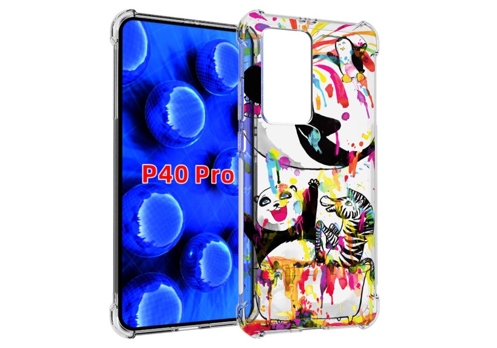

Чехол MyPads Хиппи кит для Huawei P40 Pro противоударный, Прозрачный, Tocco