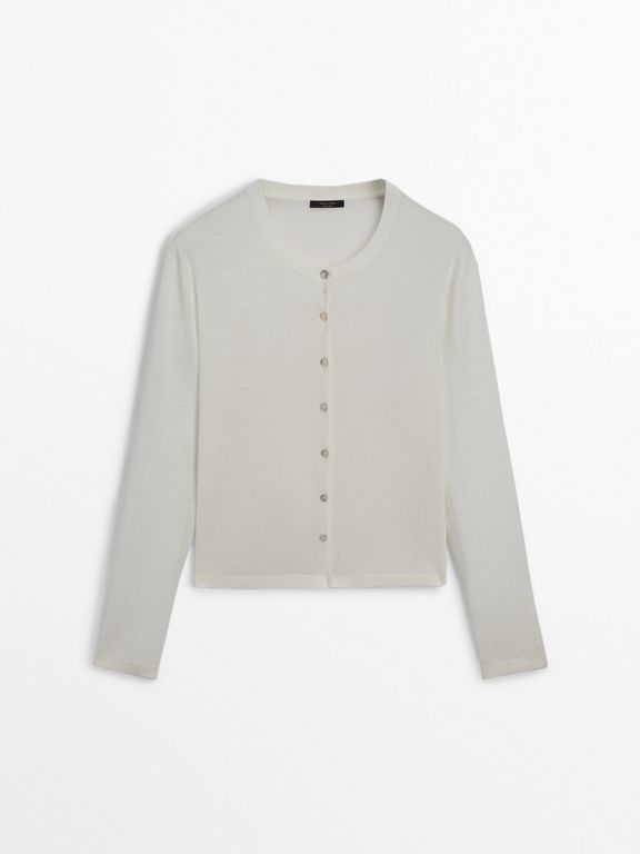 

Кардиган женский Massimo Dutti 5648/611 белый XS, 5648/611